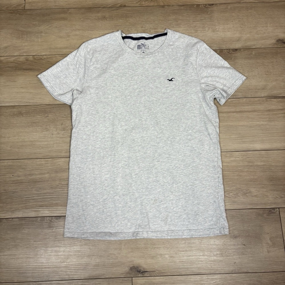 Hollister Shirt Mens M Gray Must-Have‎ Collection Short Sleeve Cotton Casual Tee